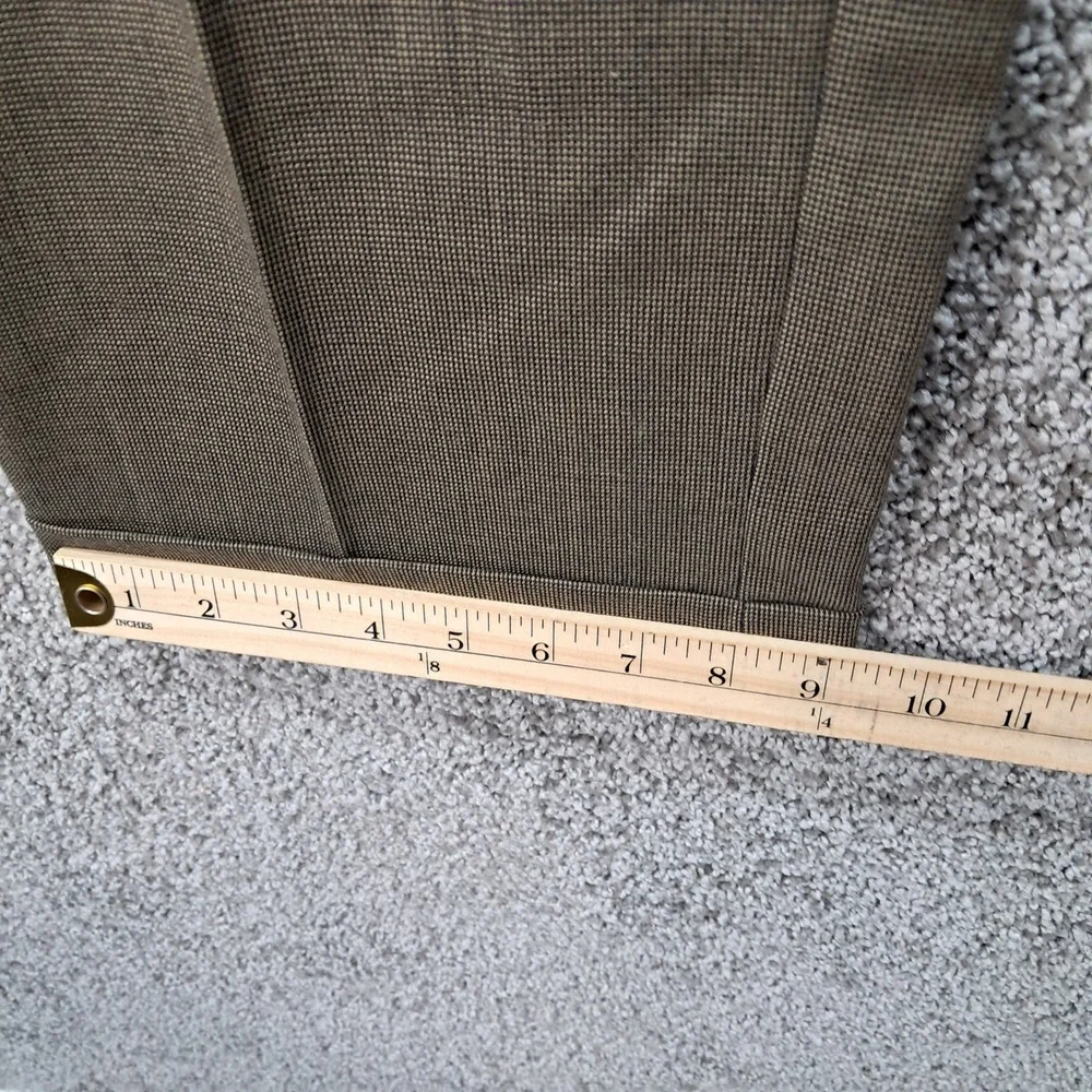 Jos. A. Bank Mens Brown Micro Houndstooth Pleated Cuffed Dress Pants 36x31